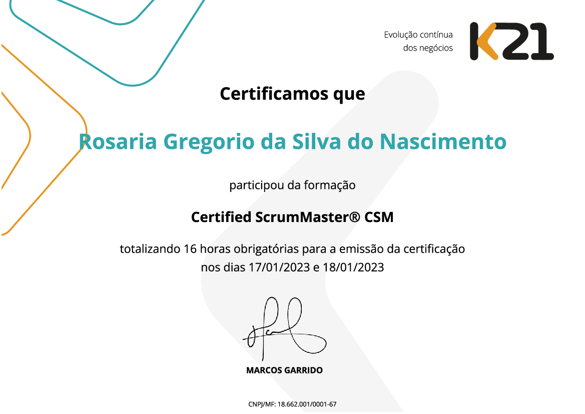 Certificado K21